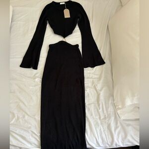 Meshki Anna Flare Sleeve Knit dress